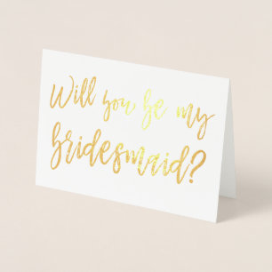 Gold Foil Wedding Bridesmaid Folienkarte