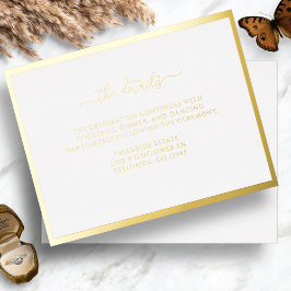 Gold Foil Wedding Card Folie Einladungspostkarte
