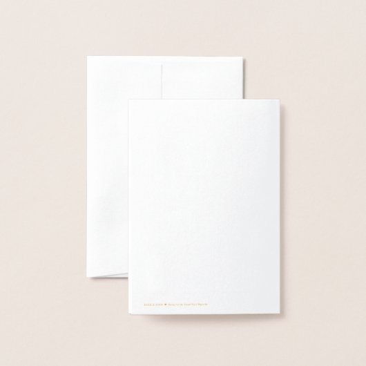 Gold Foil Wedding Day Card to Groom Folienkarte (Rückseite mit Umschlag)