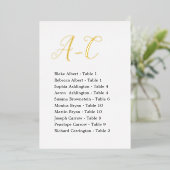 Gold Foil Wedding Guest Table Assignations Cards Folieneinladung (Stehend vorne)