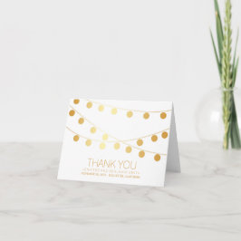 Gold Foil Wedding Lights Vielen Dank Dankeskarte