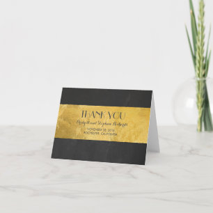 Gold Foil Wedding Modern Vielen Dank Dankeskarte
