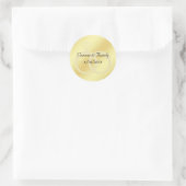 Gold Foil Wedding Monogram Sticker Wedding Rings (Tasche)