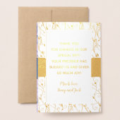 Gold Foil WEDDING PROGRAMM Blue and Lilac (Rückseite mit Umschlag)