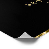 Gold Foil Wedding Reception Zeichenposter 18x24 Poster (Ecke)