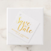 Gold Foil Wedding Save the Date Geschenkanhänger (Mit Box)