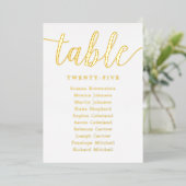 Gold Foil Wedding Tischnummern Foto Backer (Stehend vorne)