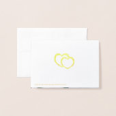 Gold Foil Wedding Vielen Dank Folienkarte (Rückseite mit Umschlag)