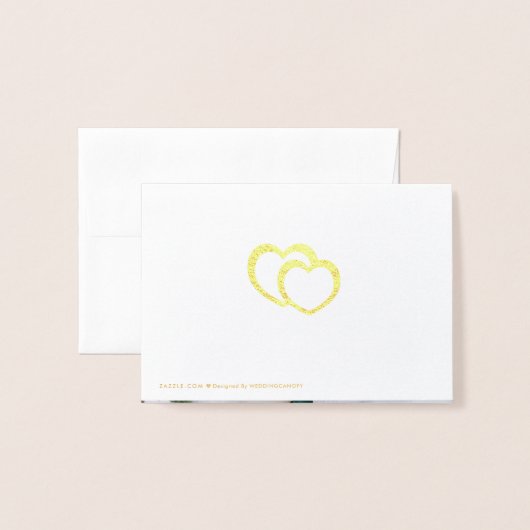 Gold Foil Wedding Vielen Dank Folienkarte (Rückseite mit Umschlag)