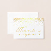 Gold Foil Wedding Vielen Dank Folienkarte (Vorderseite mit Umschlag)