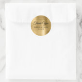 Gold Foil Wedding Vielen Dank Runder Aufkleber (Tasche)