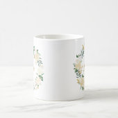 Gold Foil White Blume Wedding Party Bridge Tasse (Mittel)