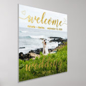 Gold Foil Willkommen bei unserer Hochzeit Ihres Fo Foliendrucke (Ablage )