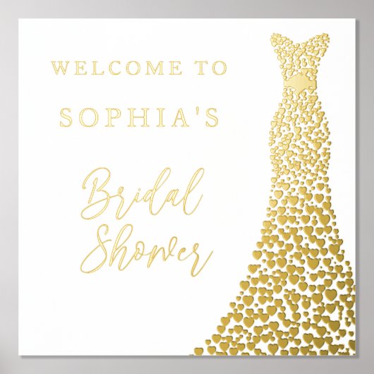 Gold Foil Willkommen im Brautparty von Foliendrucke (Vorderseite)