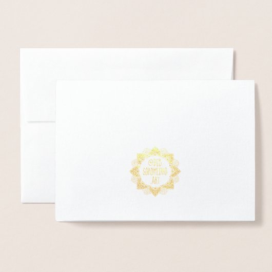 Gold Foil Wings Blank Grußkarte Folienkarte (Rückseite mit Umschlag)