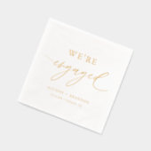 Gold Foil Wir sind Verlobte Engagement Party Napki Servietten Mit Folie (Links)