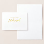 Gold Foil wirst du meine Bridesmaid sein? Karte (Anzeige)