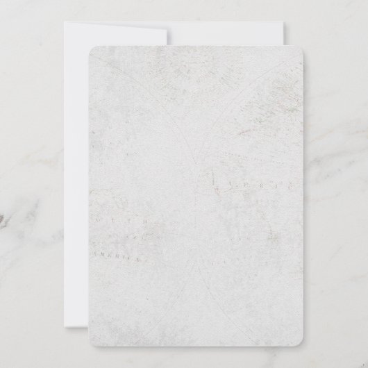 Gold Foil World Map Bridal Dusche Einladung (Rückseite)