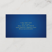 Gold Foil World Map Navy Blue Travel Agent Visitenkarte (Rückseite)