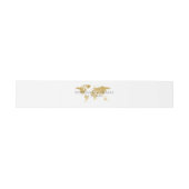 Gold Foil World Map Reiseziel Einladungsbanderole (Flach)