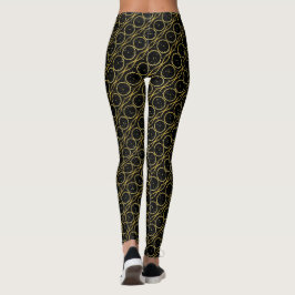 Gold Foil XO Schläge und Kisses + Glitzer Flecks Leggings