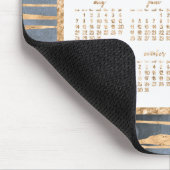 Gold Foil Yearly 2017 Calendar Mouse Pads Blue Mousepad (Ecke)
