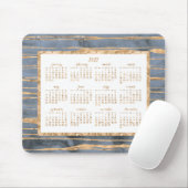Gold Foil Yearly 2017 Calendar Mouse Pads Blue Mousepad (Mit Mouse)