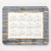 Gold Foil Yearly 2017 Calendar Mouse Pads Blue Mousepad (Vorne)