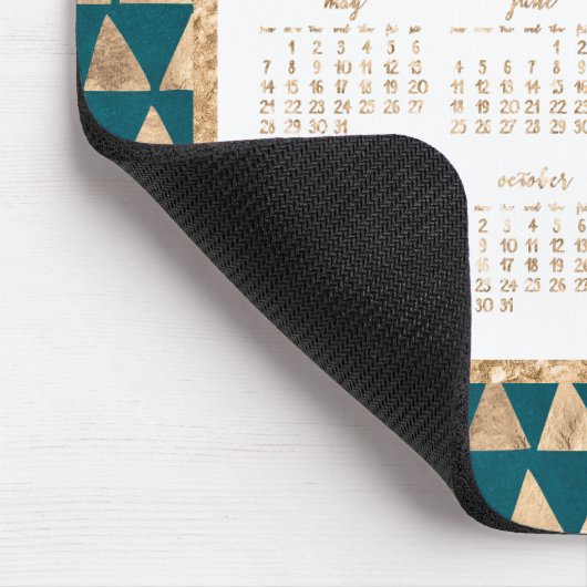 Gold Foil Yearly Calendar 2017 Mouse Pads Benzin Mousepad (Ecke)