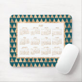 Gold Foil Yearly Calendar 2017 Mouse Pads Benzin Mousepad (Mit Mouse)