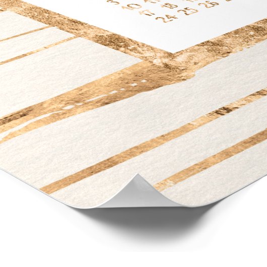 Gold Foil Yearly Calendar 2017 Poster (Ecke)