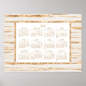 Gold Foil Yearly Calendar 2017 Poster (Vorne)