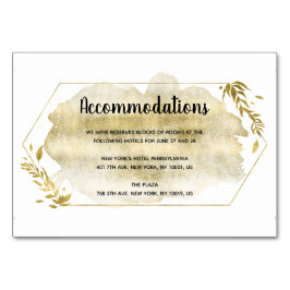 Gold Foliage Effect Hochzeitskarten Tischnummer