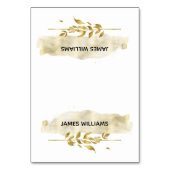 Gold-Foliage-Effekt Hochzeitsszenierungen Tischnummer (Rückseite)