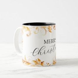 Gold Foliage Einfache Weihnachten Zweifarbige Tasse