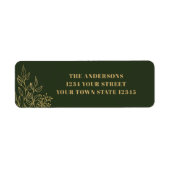 Gold Foliage Green Return Address (Vorne)