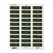 Gold Foliage Green Return Address (Vorne)