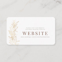 Gold Foliage Modern + Minimalistische Hochzeitsweb