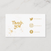 Gold-Folie dank Social Links Card Begleitkarte (Vorderseite)