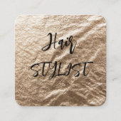 Gold-Folie Eleganz Quadratische Visitenkarte (Vorderseite)