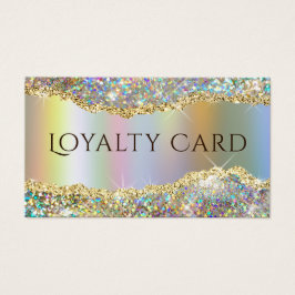 Gold-Folie-Imitate: irisierende Glitzer-Treuekarte