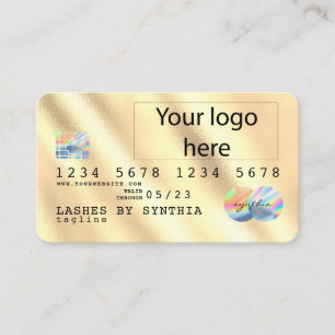 Gold-Folie Kreditkarte Fügen Sie Ihr Logo Hologram Visitenkarte