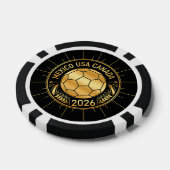 Gold Football Emblem 2026 | Mexico USA Canada Pokerchips (Einzeln)