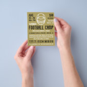 Gold Football Helm, Fußball Camp Werbung Flyer (Gruppe)