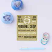 Gold Football Helm, Fußball Camp Werbung Flyer (Einzeln)