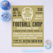 Gold Football Helm, Fußball Camp Werbung Flyer (Einzeln)