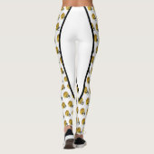 Gold Football Helm Print Leggings (Rückseite)