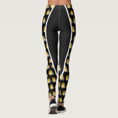 Gold Football Helm Print Leggings (Rückseite)