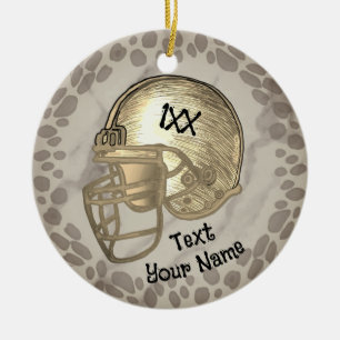 Gold Football Player Ornament