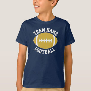 Gold Football Team Name, Spieler und Nummer Sport T-Shirt